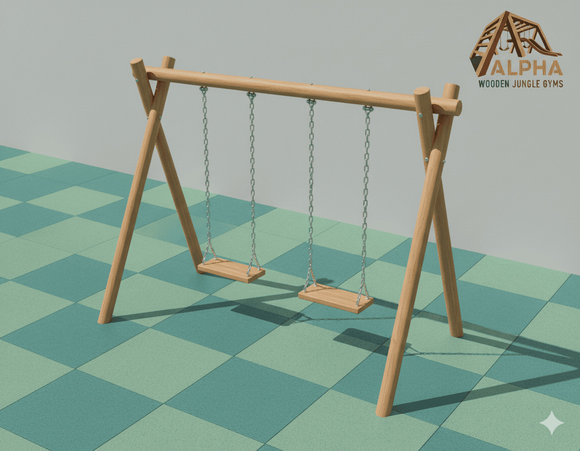 Wooden Jungle Gyms Swing